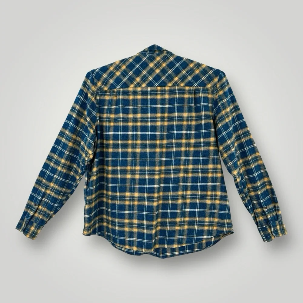 True‎ Religion Plaid Flannel Shirt Mens 3XL Western Horseshoe Logo Long Sleeves